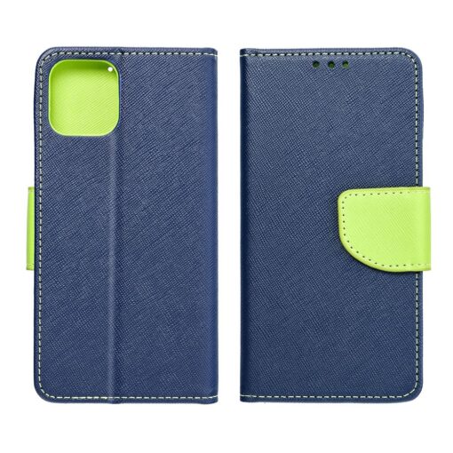 Fancy Book Case für SAMSUNG A55 dunkelblau/limone – Bild 4
