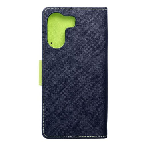 Fancy Book Case für XIAOMI Redmi 13c / POCO C65 dunkelblau/limone – Bild 10