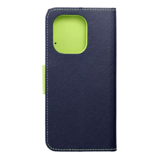 Fancy Book Holster für XIAOMI Redmi NOTE 13 4G navy blau / lindgrün – Bild 10