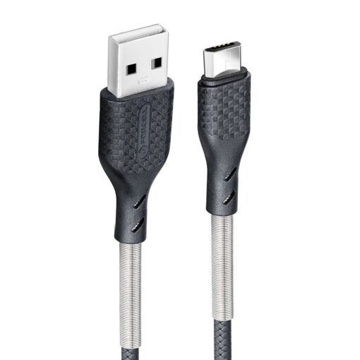 FORCELL Carbon USB zu Micro 2.4A Kabel CB-03A schwarz 1 Meter – Bild 3