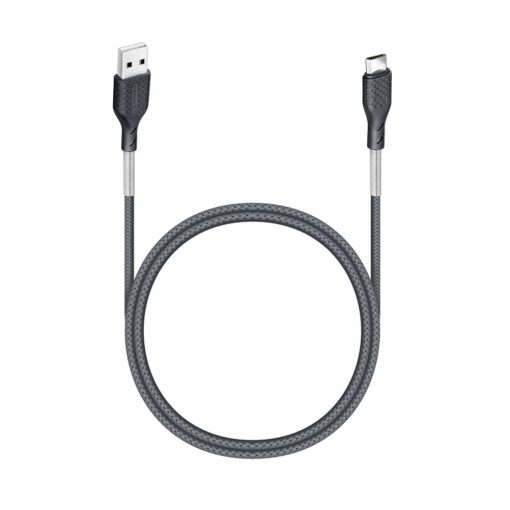 FORCELL Carbon USB zu Micro 2.4A Kabel CB-03A schwarz 1 Meter – Bild 4