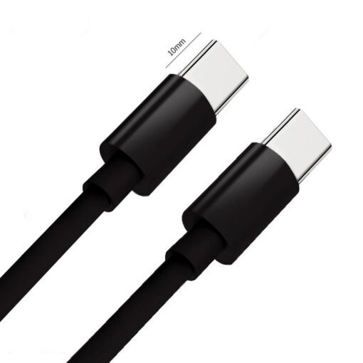 Kabel Typ C auf Typ C Power Delivery PD 60W 3A C296 schwarz (8mm langes Ende) – Bild 3
