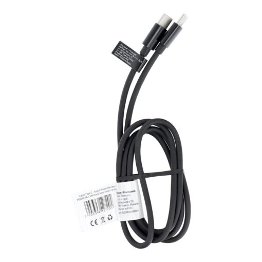 Kabel Typ C auf Typ C Power Delivery PD 60W 3A C296 schwarz (8mm langes Ende) – Bild 5