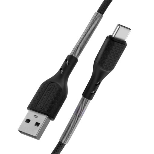 FORCELL Carbon USB zu Typ C 2.0 2.4A Kabel CB-02A schwarz 1 Meter – Bild 5
