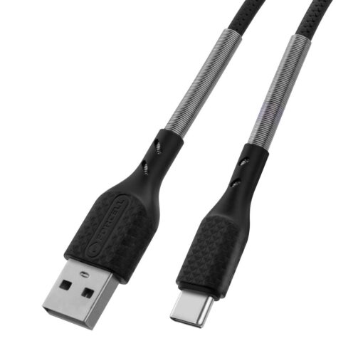 FORCELL Carbon USB zu Typ C 2.0 2.4A Kabel CB-02A schwarz 1 Meter – Bild 7