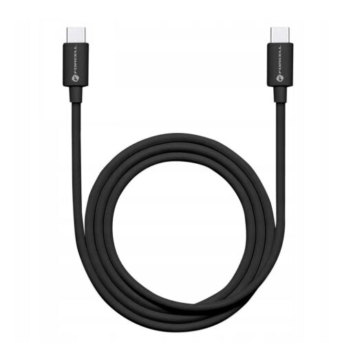 FORCELL Kabel Typ C auf Typ C 2.0 QC3.0 PD 48W C293 TUBA schwarz 1 Meter. – Bild 3