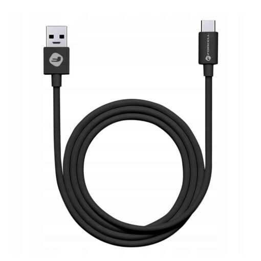 FORCELL USB zu Typ C 2.0 2.1A Kabel C319 TUBA schwarz 1 Meter – Bild 3
