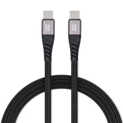Blue Star geflochtenes Kabel mit USB C auf USB C 3A 60W Stecker – Bild 3