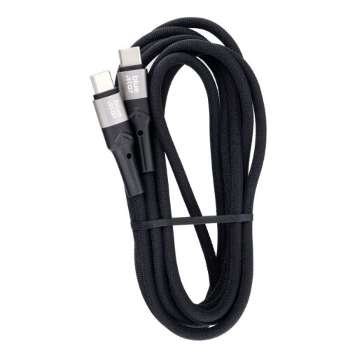 Blue Star geflochtenes Kabel mit USB C auf USB C 3A 60W Stecker 2m – Bild 3
