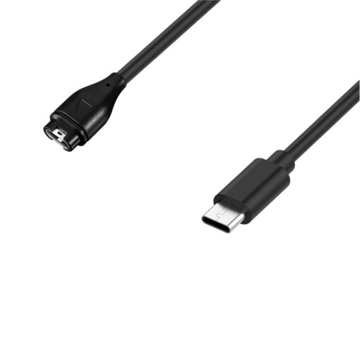 Typ-C-Kabel zum Laden von GARMIN FENIX 7, 6, 6X, 6S, 5, 5X, 5S, 5 Plus Vivoactive 3 Smartwatch etc. HD24 1m. schwarz – Bild 6
