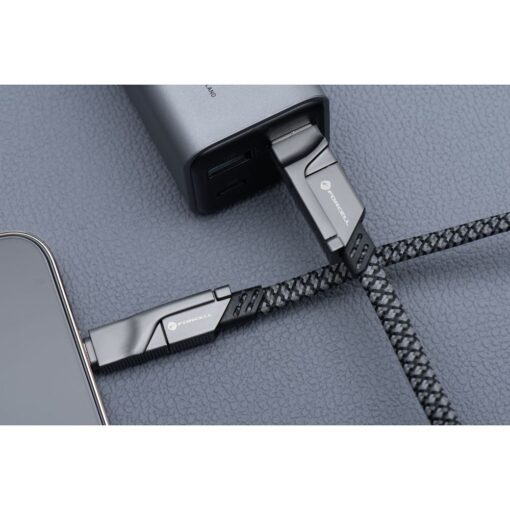 FORCELL F-ENERGY C241 4in1 cable Type C / USB A to Type C / Lightning QC PD 3A 60W 1 m chrome – Bild 6