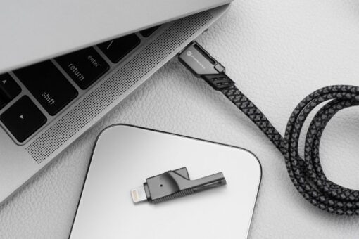 FORCELL F-ENERGY C241 4in1 cable Type C / USB A to Type C / Lightning QC PD 3A 60W 1 m chrome – Bild 10