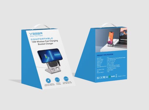 VEGER induktives Qi-Ladegerät 15W Y53 grau – Bild 8