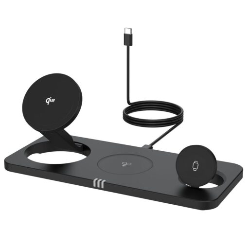 FORCELL F-ENERGY MagNetix 3w1 Qi2 20,5W wireless charger compatible with MagSafe black – Bild 4