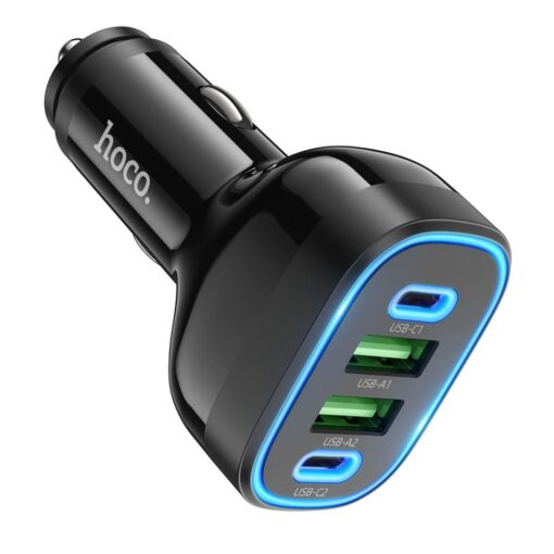 HOCO Autoladegerät 2 x USB A + 2 x Typ C PD QC 72W NZ11 schwarz – Bild 5