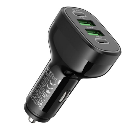 HOCO Autoladegerät 2 x USB A + 2 x Typ C PD QC 72W NZ11 schwarz – Bild 7