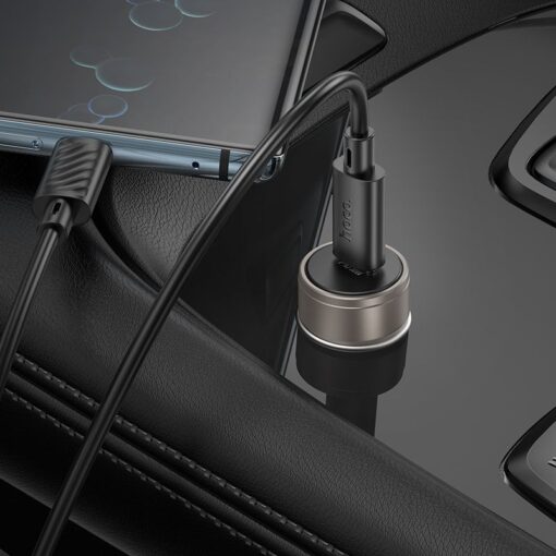HOCO car charger Type C PD QC 30W Z57 metal gray – Bild 4