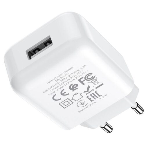 HOCO Netzladegerät USB 2A N2 Vigour weiss – Bild 3
