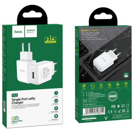 HOCO Netzladegerät USB 2A N2 Vigour weiss – Bild 5