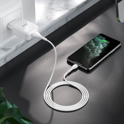 HOCO Netzladegerät USB + Kabel für Lightning 8-pin 2A N2 Vigour weiss – Bild 7