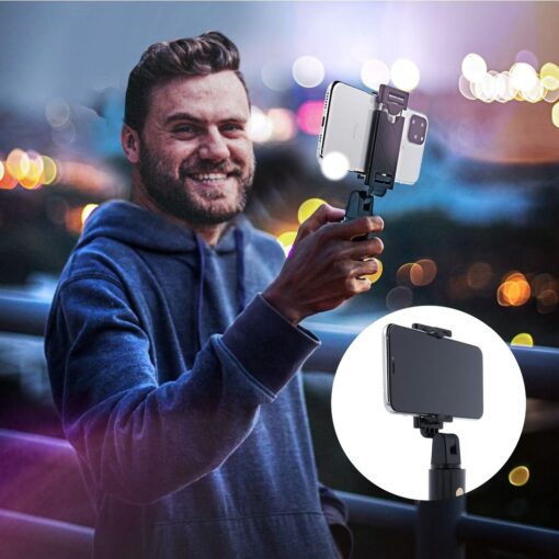 Universal Halterung für Handy und Kamera (selfie set) - mit bluetooth Stativ schwarz K07 – Bild 5