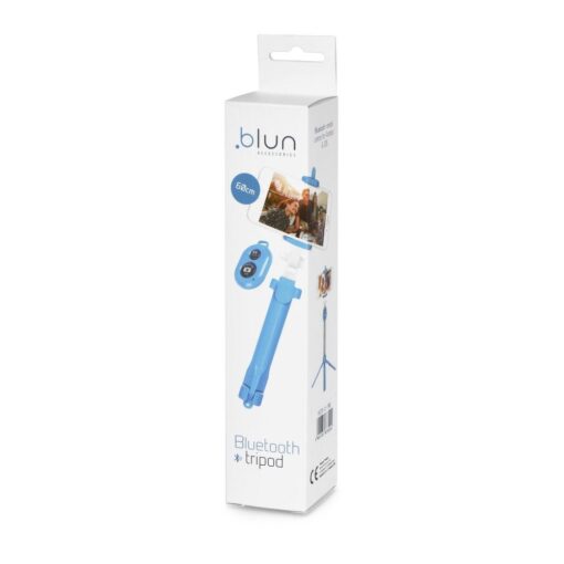 Universal Halterung für Handy und Kamera (selfie set) - mit bluetooth Stativ blau – Bild 5
