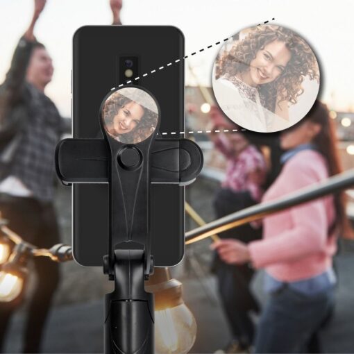 Universal Halterung TRIPOD für Handy und Kamera (selfie set) Bluetooth Schalter mit Spigel SSTR-11 schwarz – Bild 3