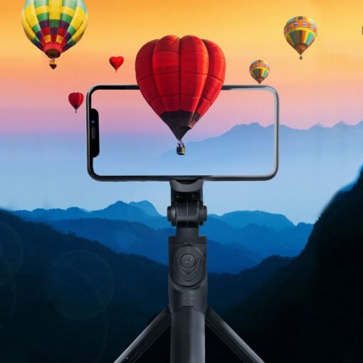 Universal Halterung TRIPOD für Handy und Kamera (selfie set) Bluetooth Schalter mit Spigel SSTR-11 schwarz – Bild 6