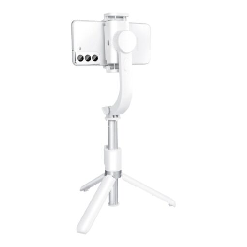 Kit / Selfie-Halter mit Bluetooth-Fernbedienung Stativ GIMBAL Stabilisator weiß SSTR-L08