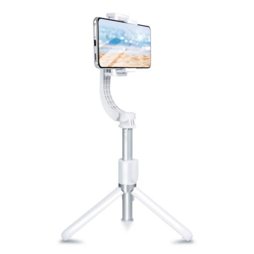 Kit / Selfie-Halter mit Bluetooth-Fernbedienung Stativ GIMBAL Stabilisator weiß SSTR-L08 – Bild 8