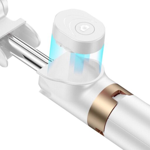 Kit / Selfie-Halter mit Bluetooth-Fernbedienung Stativ LED SSTR-20 weiß – Bild 4