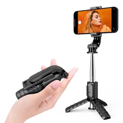 Universal Halterung TRIPOD für Handy und Kamera (selfie set) Bluetooth Schalter Q11 / TR19 schwarz – Bild 12