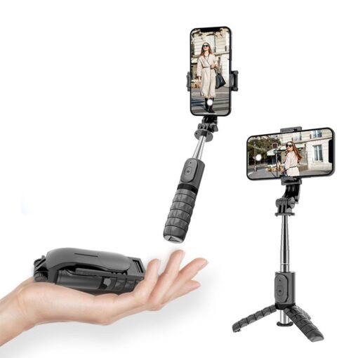 Universal Halterung TRIPOD für Handy und Kamera (selfie set) Bluetooth Schalter Q11 / TR19 schwarz – Bild 13