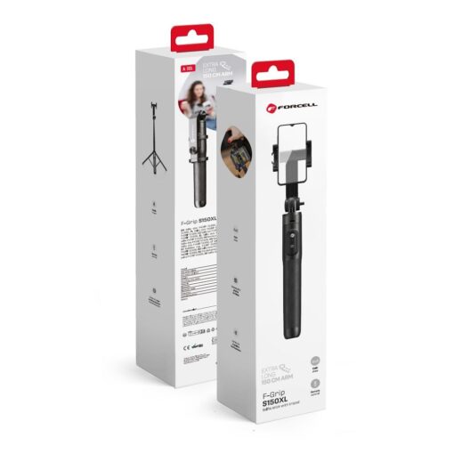 FORCELL F-GRIP S150XL Selfie-Stick-Stativ mit Bluetooth-Fernbedienung