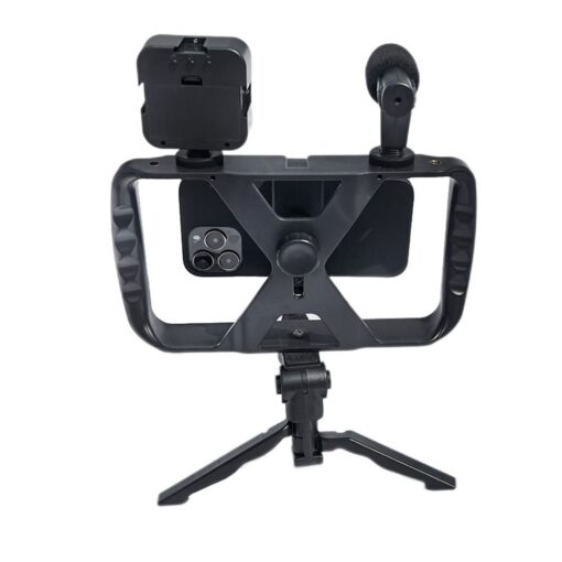 Kit / Selfie-Halter mit Bluetooth-Fernbedienung Stativ für Live-Übertragung mit LED-Licht, Mikrofon, Fernbedienung TL-49T
