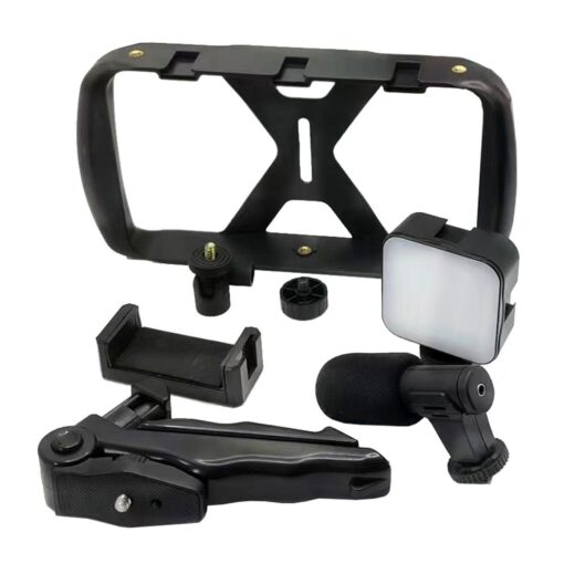 Kit / Selfie-Halter mit Bluetooth-Fernbedienung Stativ für Live-Übertragung mit LED-Licht, Mikrofon, Fernbedienung TL-49T – Bild 5