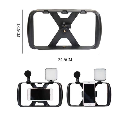 Kit / Selfie-Halter mit Bluetooth-Fernbedienung Stativ für Live-Übertragung mit LED-Licht, Mikrofon, Fernbedienung TL-49T – Bild 9