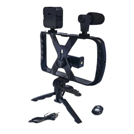 Kit / Selfie-Halter mit Bluetooth-Fernbedienung Stativ für Live-Übertragung mit LED-Licht, Mikrofon, Fernbedienung TL-49T – Bild 11