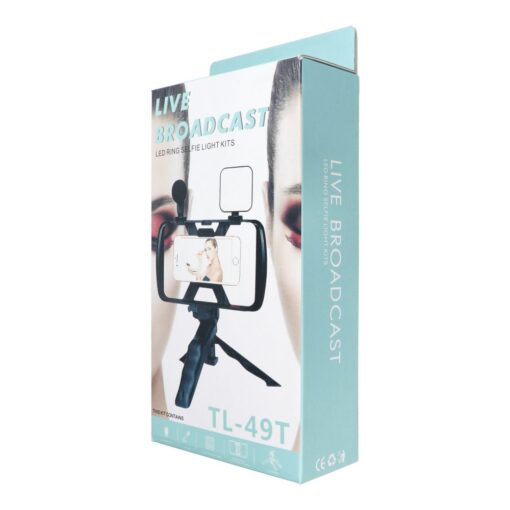 Kit / Selfie-Halter mit Bluetooth-Fernbedienung Stativ für Live-Übertragung mit LED-Licht, Mikrofon, Fernbedienung TL-49T – Bild 13