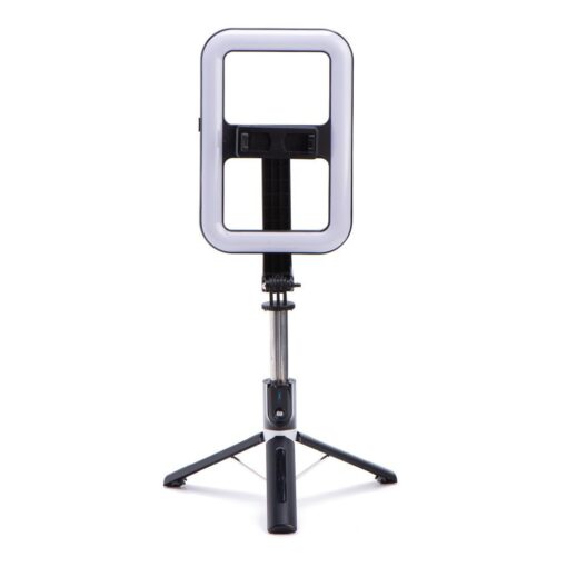 Selfie-Set / Selfie-Halter mit Bluetooth-Fernbedienung Dreifuß für Streaming mit LED schwarz 99X