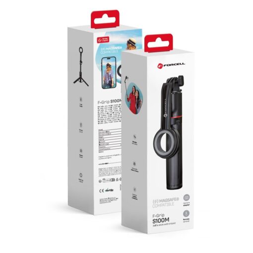 FORCELL F-GRIP MagSelfie S100M Selfie-Halter mit drahtloser Fernbedienung schwarz