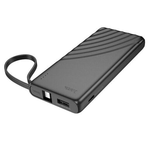 HOCO Powerbank 5000 mAh mit integriertem Lightning 2A Kabel J129 schwarz – Bild 4