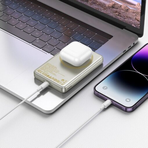 HOCO Powerbank 10 000 mAh kompatibel mit MagSafe PD QC 2A 20W Q26A gold – Bild 6