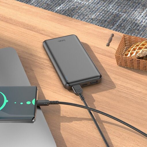 HOCO Powerbank 10 000 mAh 2.1A J100 schwarz – Bild 4