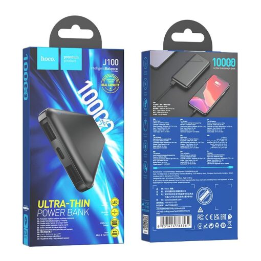 HOCO Powerbank 10 000 mAh 2.1A J100 schwarz – Bild 5