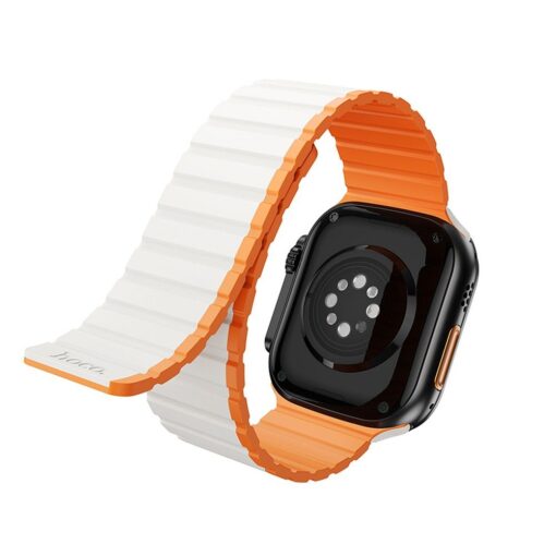HOCO Armband für Apple Watch 42 / 44 / 45 / 49 mm AS102 stellar mit orange – Bild 3