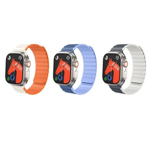 HOCO Armband für Apple Watch 42 / 44 / 45 / 49 mm AS102 stellar mit orange – Bild 5