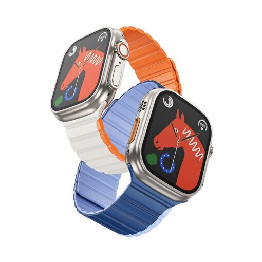 HOCO Armband für Apple Watch 42 / 44 / 45 / 49 mm AS102 dunkelblau mit hellblau – Bild 3