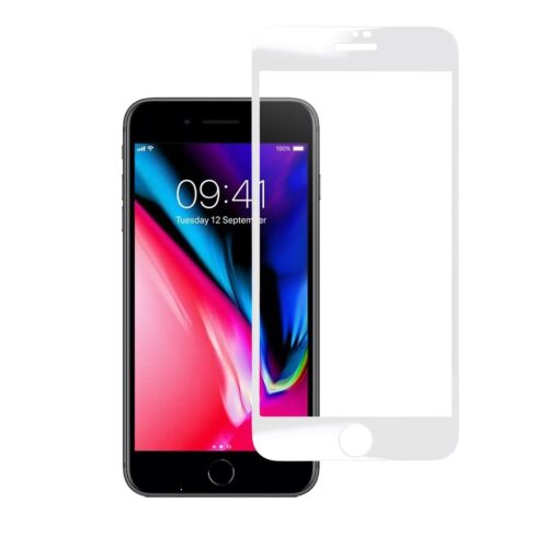 Panzerglas Blue Star 5D - APP IPHO 8 Plus (full glue) weiß – Bild 3