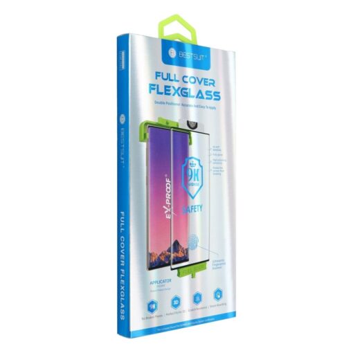 Hybrid Flexible Glas Bestsuit 5D Full Glue - SAM Galaxy S22 schwarz (Hot Banding) FINGER PRINT SENSOR funktioniert